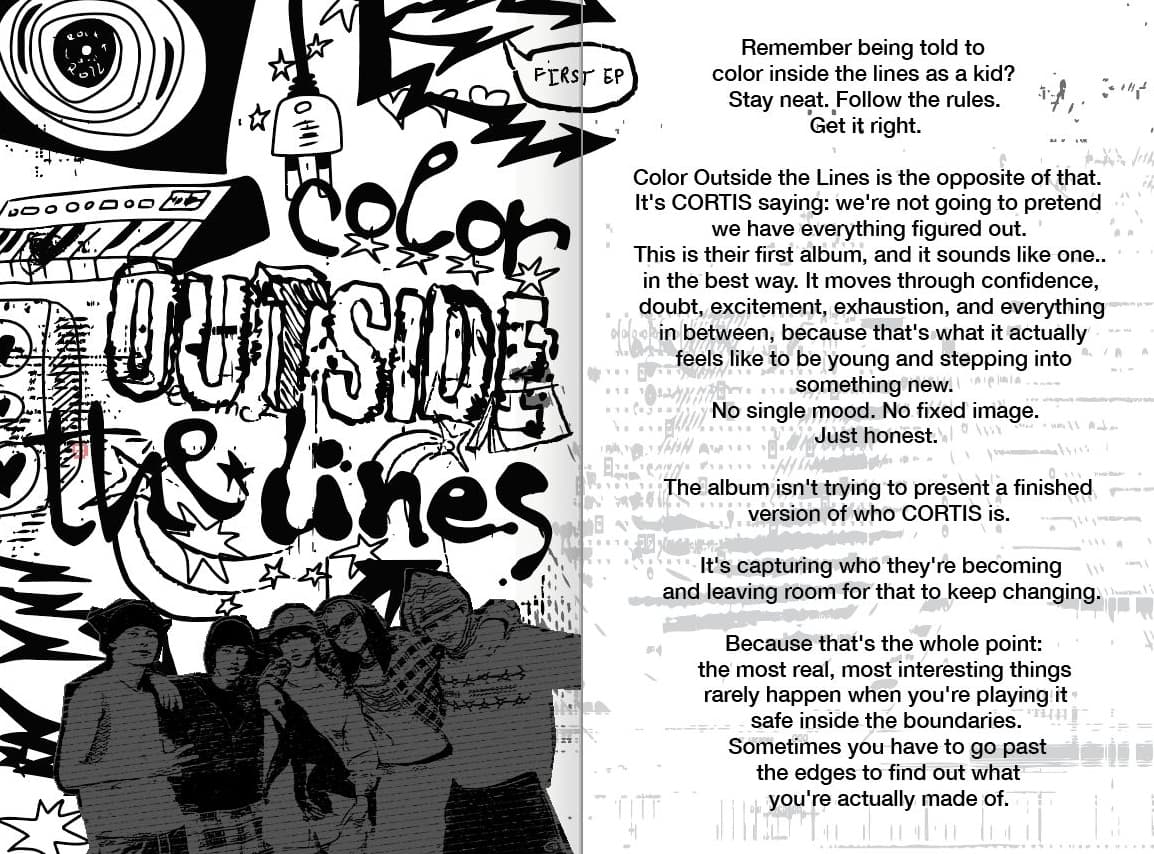Color Outside the Lines zine spread